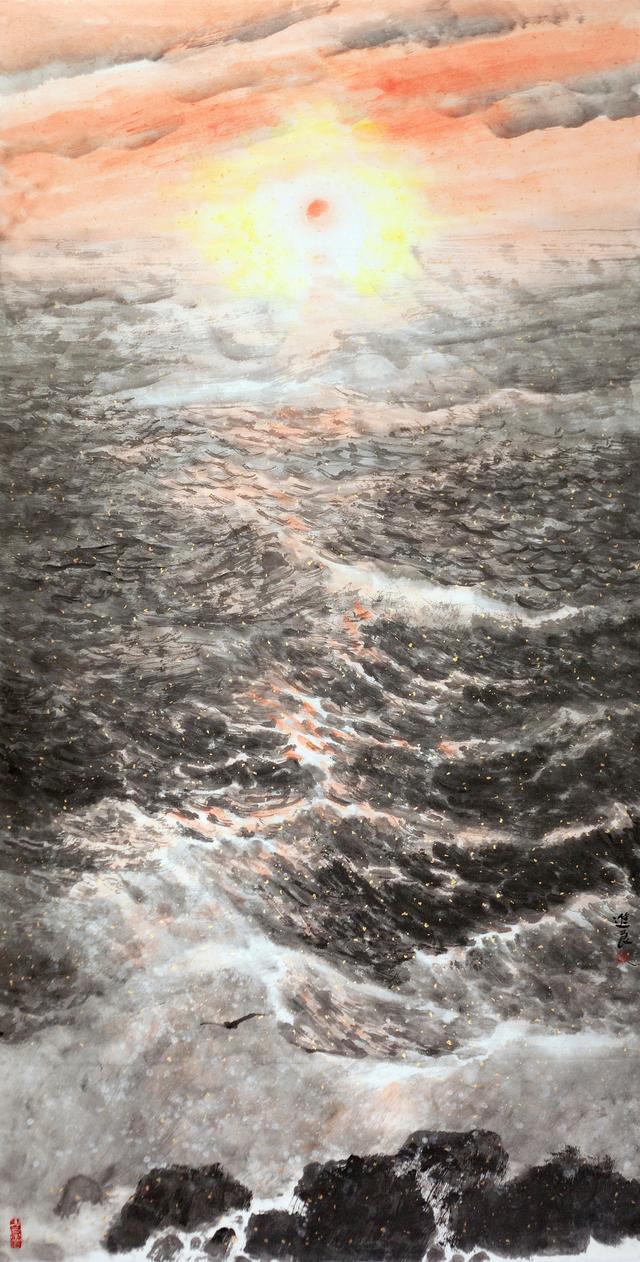 观画听涛，当今画坛“画海”第一人——马进良