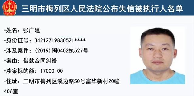 梅列法院公布32名失信被执行人,有你认识的么?