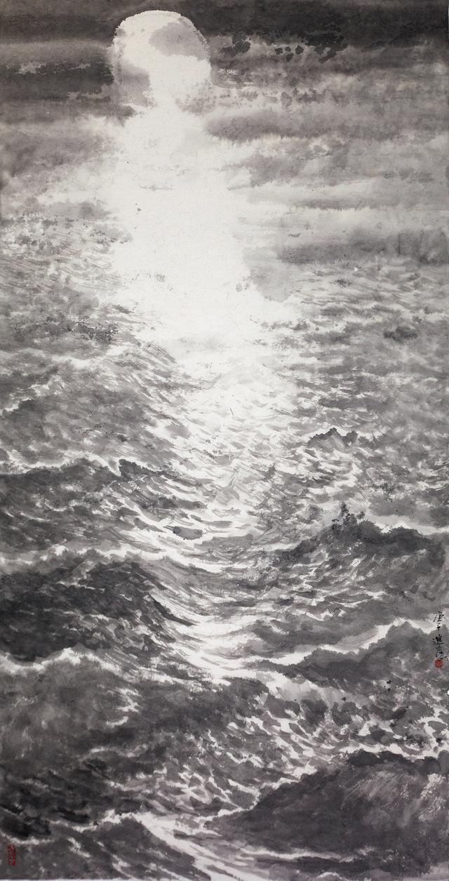 观画听涛，当今画坛“画海”第一人——马进良