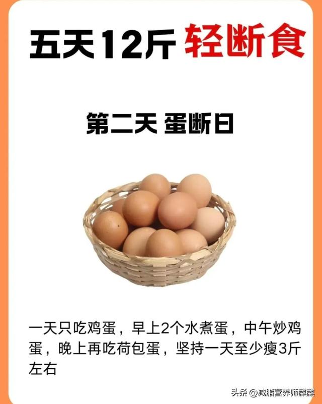 5天速瘦12斤！轻断食减肥食谱，巨掉秤