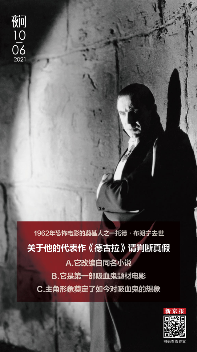 从这位恐怖片鼻祖开始，吸血鬼有了帅气模样丨夜问