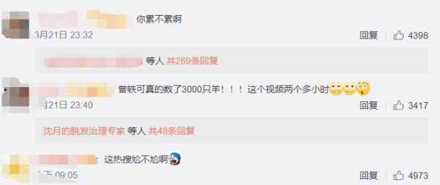 有多无聊?曾轶可花两小时数3000只羊,网友问她累不累