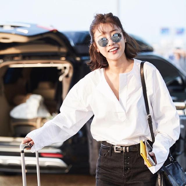 160713 素珍果然是时尚女王 随意搭配也充满feel