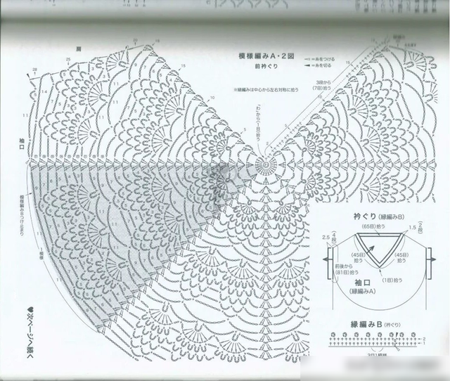 好漂亮的从胸口开始往下钩针编织的夏日缎染蕾丝罩衫