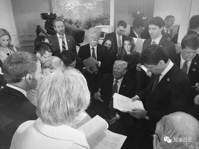 G7峰会变成批斗大会,马克龙带头儿斗地主