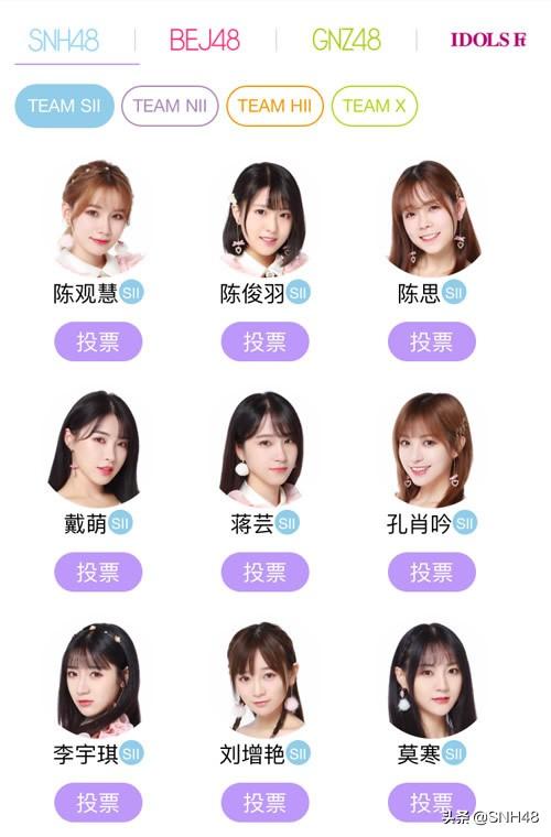 “新的旅程”SNH48 GROUP第六届偶像年度人气总决选投票攻略