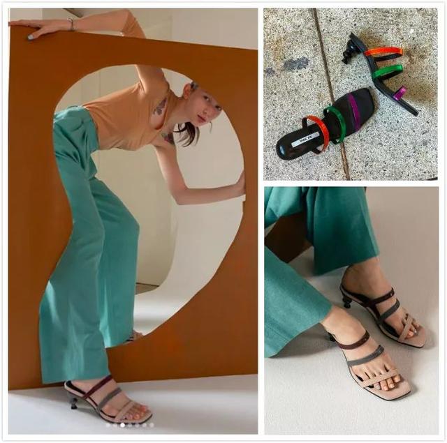 拖鞋要带点跟才好看