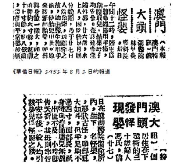 公园草丛发现灰肤大头怪婴，大头、无生殖器官，吓坏旁人