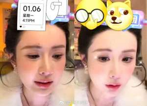 面纱女主播视频(韦雪直播美颜，这画面太“刺激”)