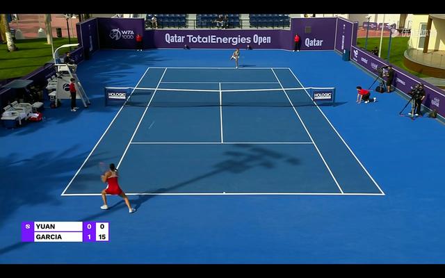 正在直播WTA1000多哈站 袁悦VS加西亚