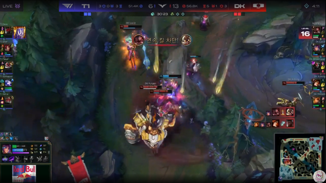 T1关键时刻怂了!Showmaker妖姬助DK晋级全球总决赛