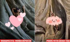 澳洲女主播 绿色(印尼女商人赤身与巴厘岛700岁圣树合照，被逮捕，步俄网红后尘)