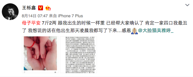 马龙有儿子啦，娱乐圈2017年出生的宝宝可真不少