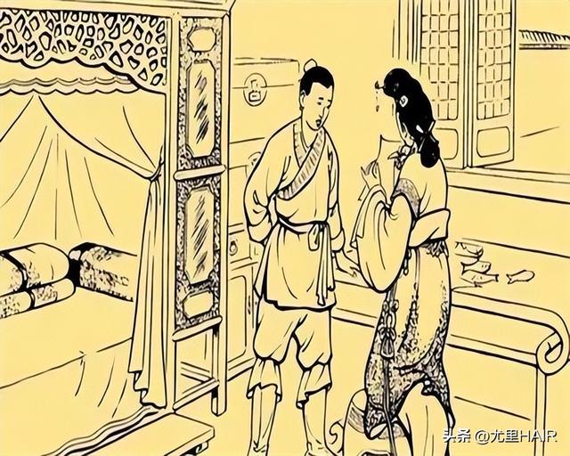 女婿归家，见岳母与狗抢食，女婿大笑：我等这天好久