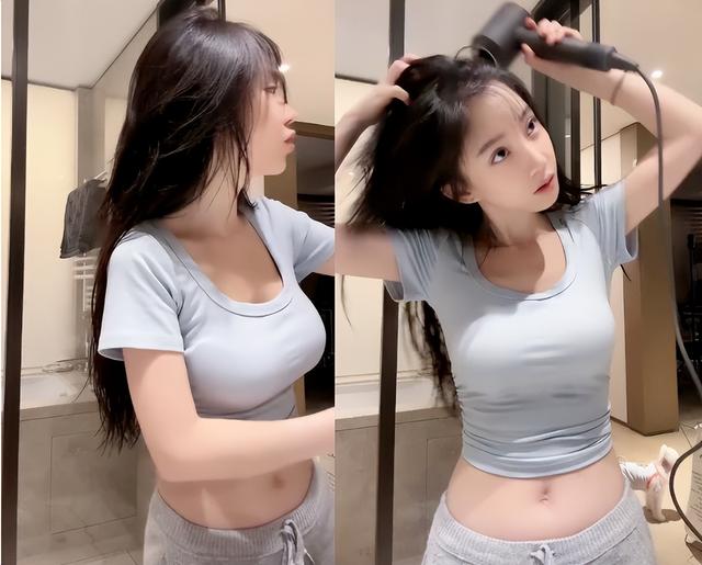 女主播冯提莫尺度越来越大，直播洗头又走光？网友：身材变化惊人