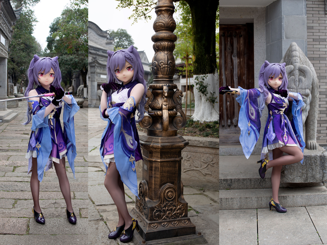 原神：7位女玩家cos刻晴对比！御姐vs傲娇型，你最喜欢哪一位？