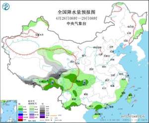 西南地区东部和华南将有较强降水 青藏高原东部有雨雪天气