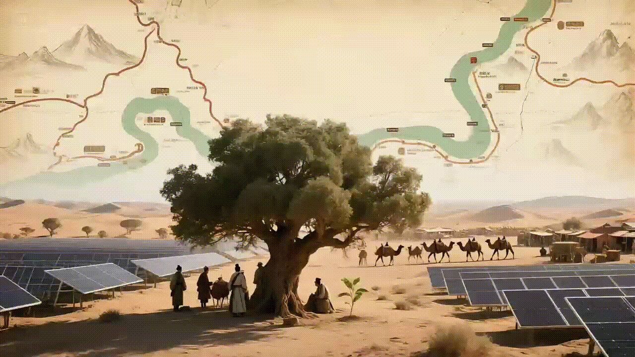 【青春华章·重走西北角】AI视频 -穿越时空的青春对话